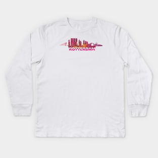 Rotterdam Skyline Kids Long Sleeve T-Shirt